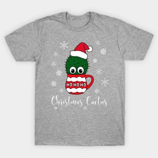 Christmas Cactus - Cactus With A Santa Hat In A Christmas Mug T-Shirt